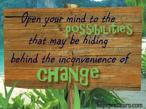 Look for possibilities