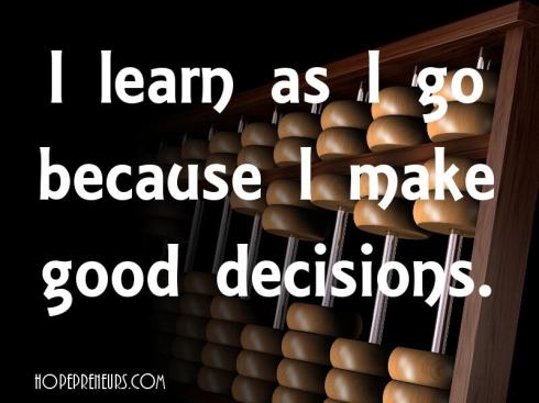 Learn as you go - make progress